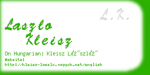 laszlo kleisz business card